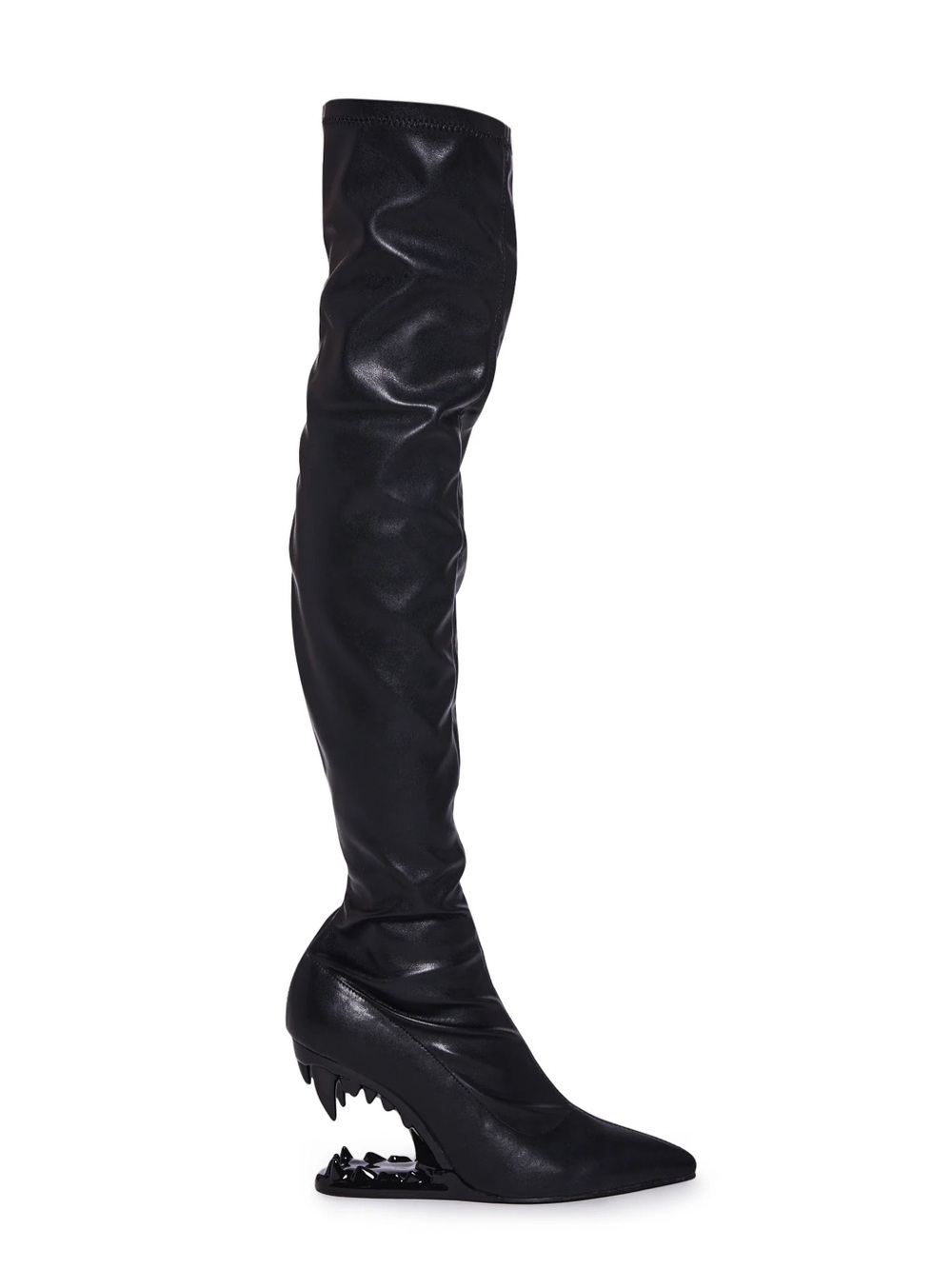 Lemon drop thigh high boot